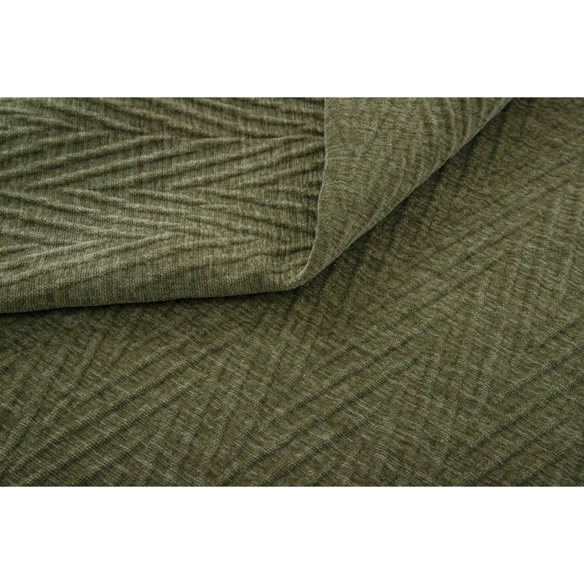 Langley Olive Herringbone Cushion Cover or Polyester Filled Cushion 45cm x 45cm
