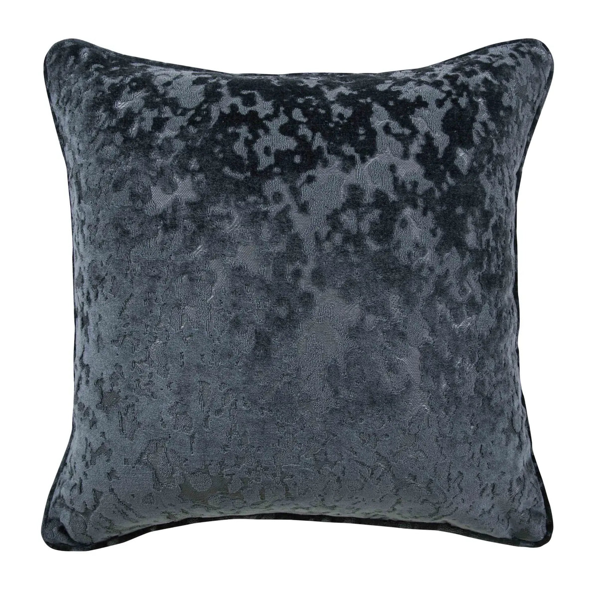 Richmond Charcoal Cut Velvet Cushion Cover or Polyester Filled Cushion 45cm x 45cm