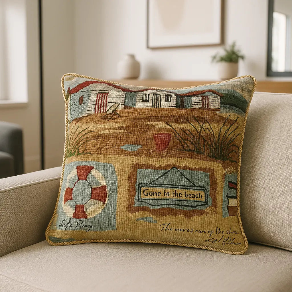 Tapestry Velvet Cushion Cover 45cm x 45cm - Gone to the Beach