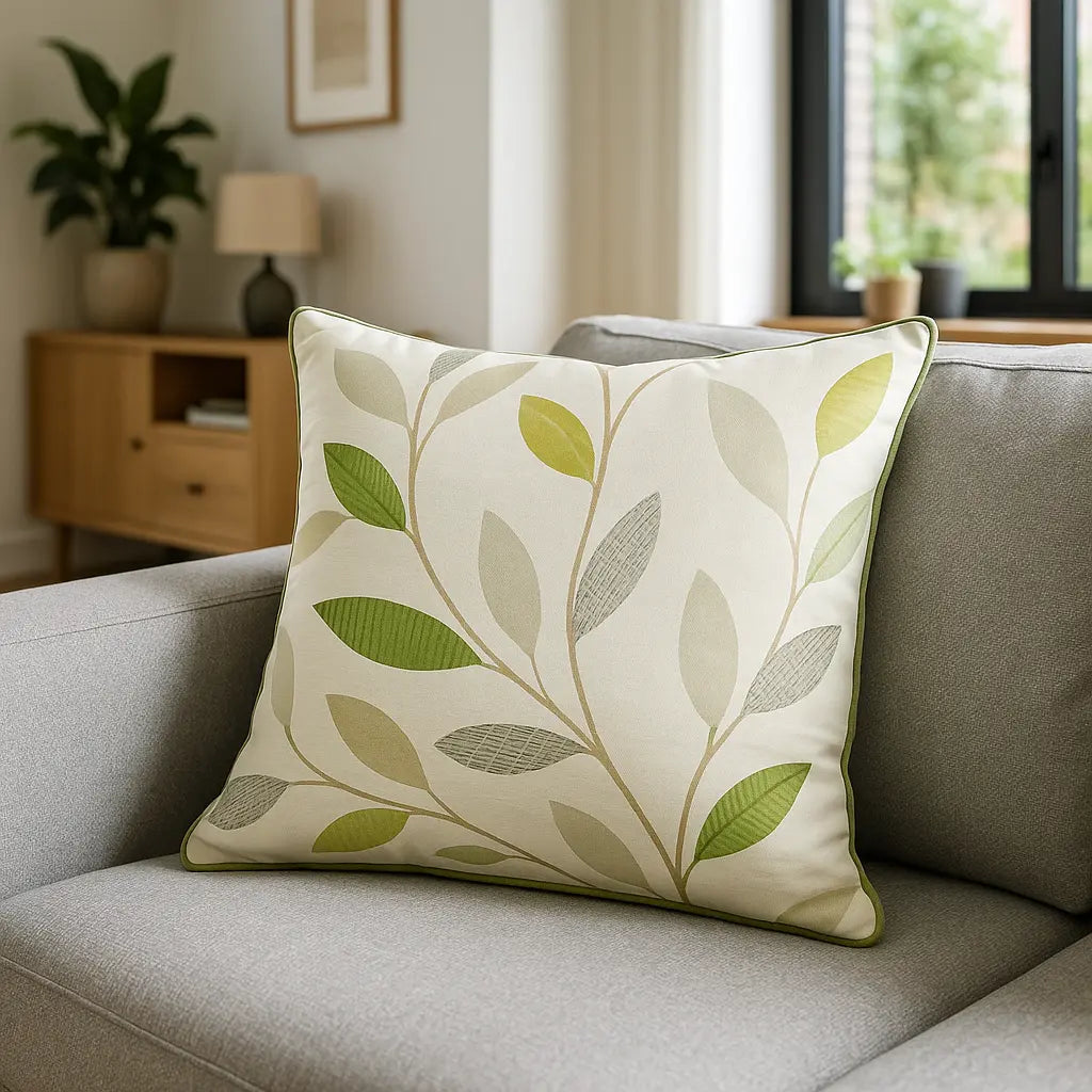 Beechwood Patterned Cushion Cover 43cm x 43cm (17" x 17") - Green
