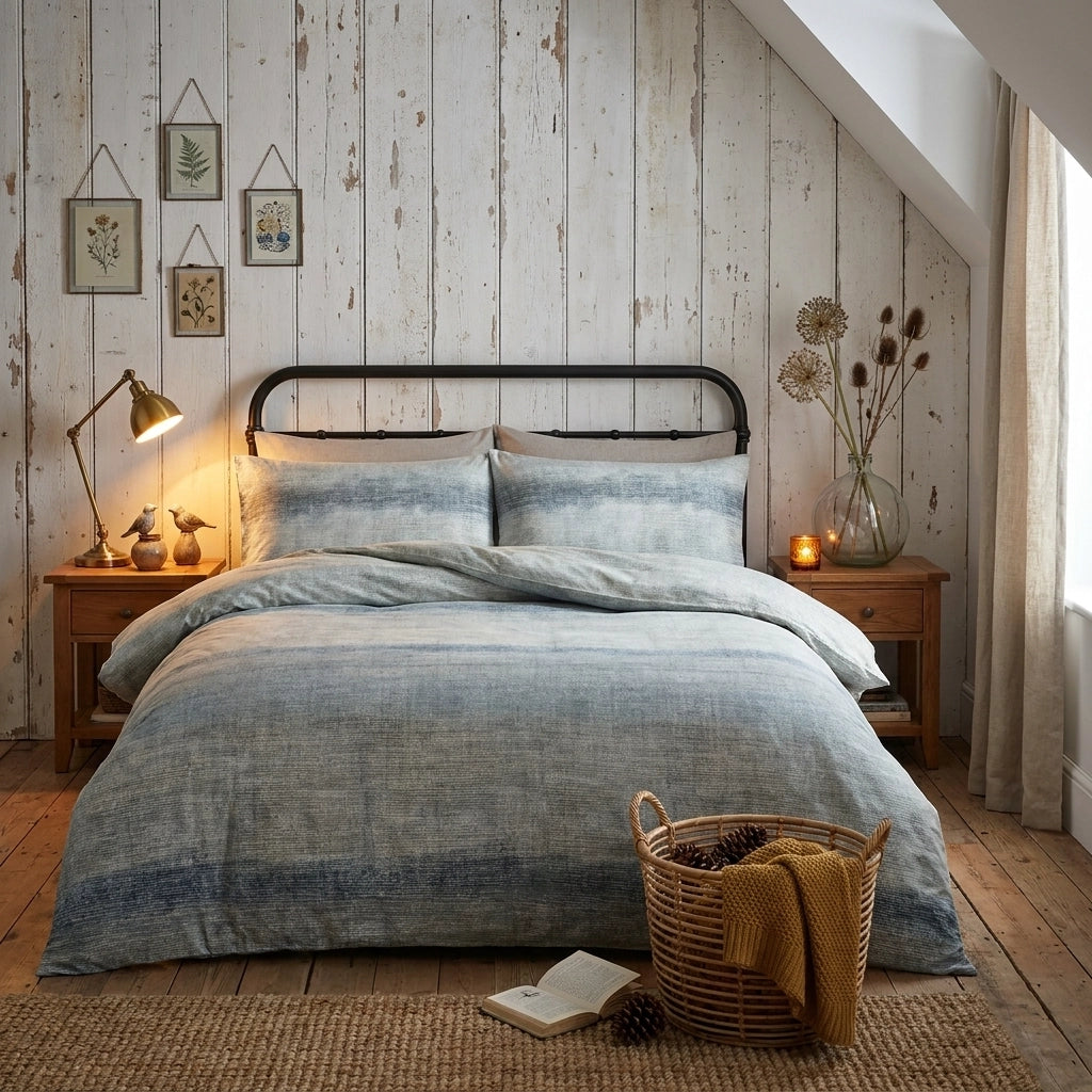 Anson Stripe Flannelette Brushed Cotton Duvet Cover Set 5