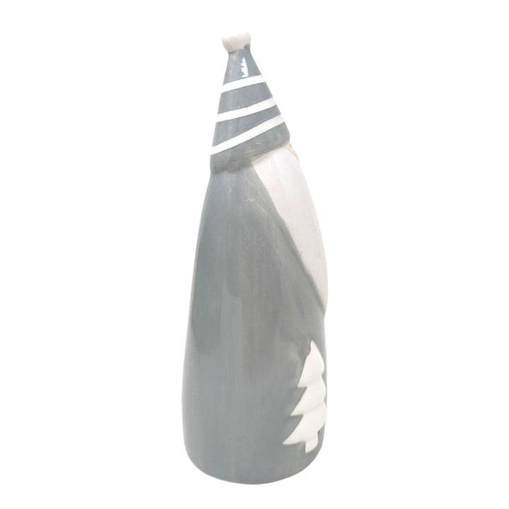 Grey Ceramic Santa Ornament - Ideal