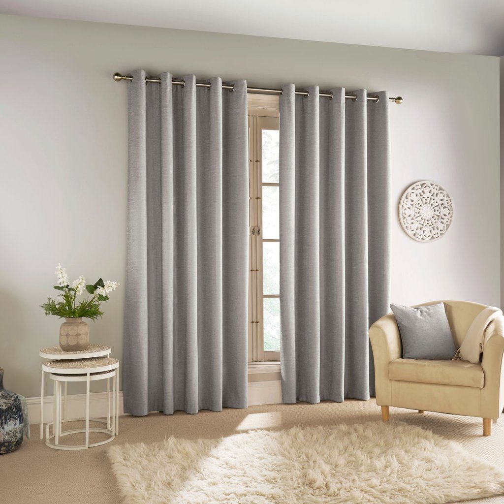 Savoy Chenille Blackout Eyelet Curtains by Enhanced Living