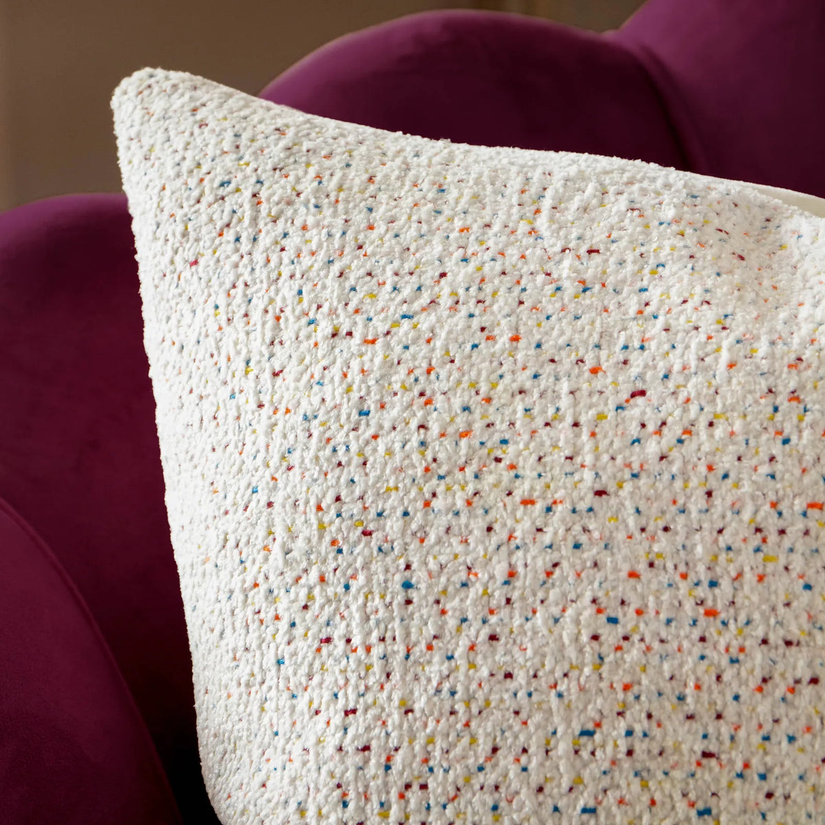 Hali Velvet White Cushion Cover or Filled Cushion 45cm x 45cm - additional product view 1