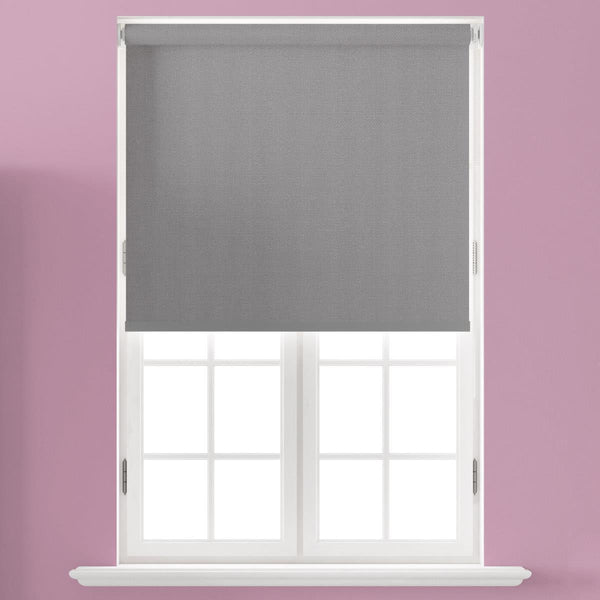 Hanson Graphite Blackout Made to Measure Roller Blind - Ideal