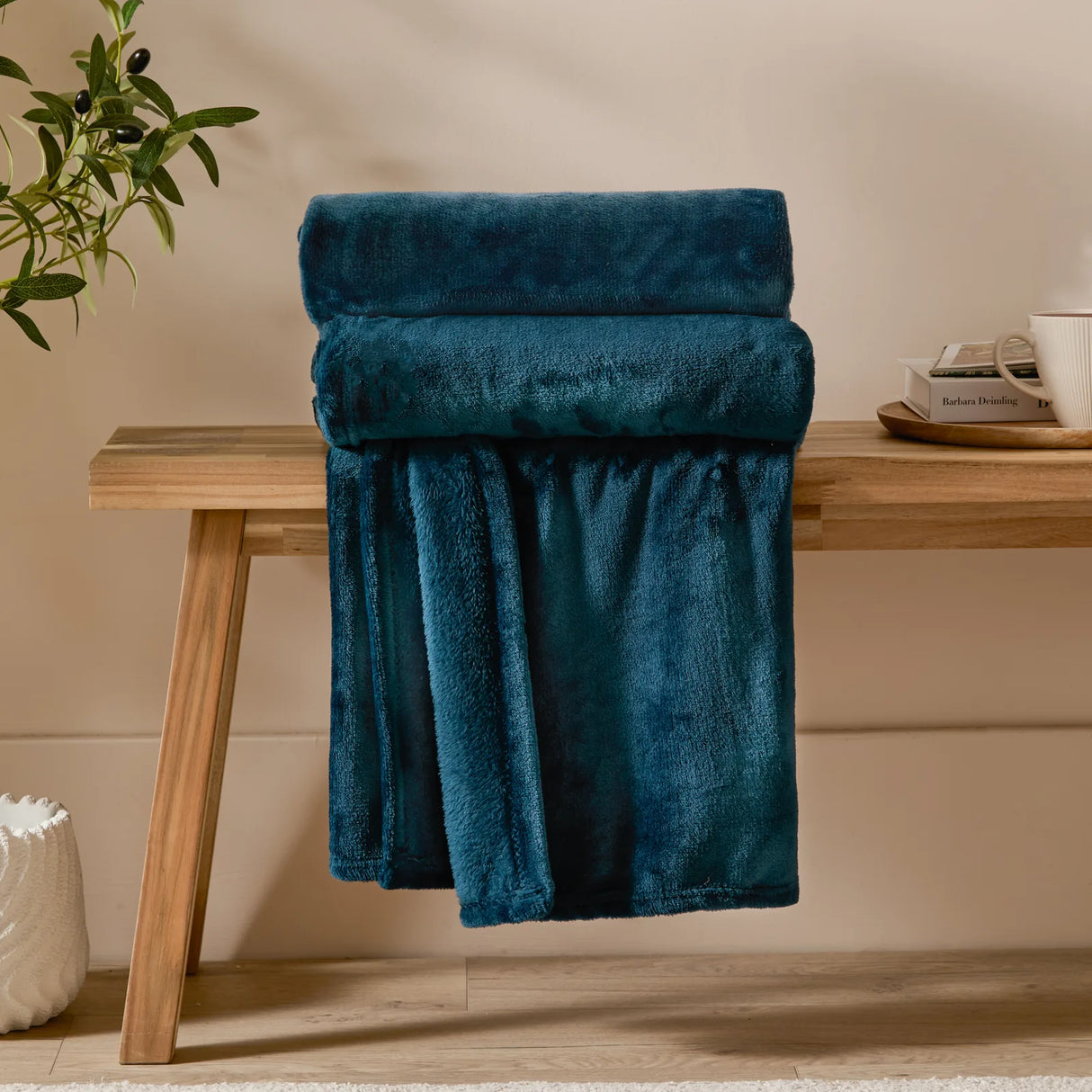Harrow Fleece Throw Midnight 140 x 180cm - image 1