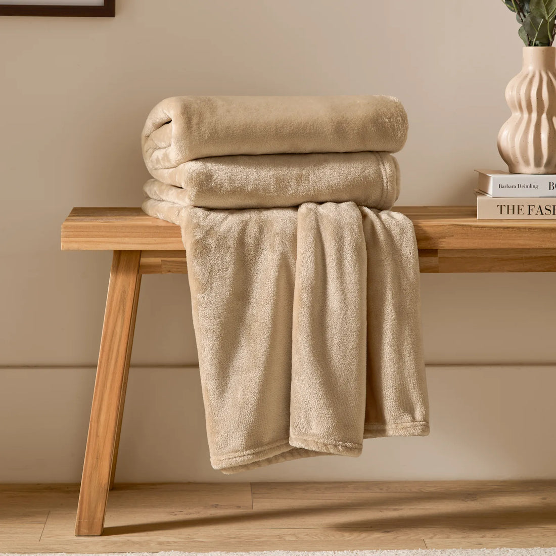 Harrow Fleece Throw Natural 140 x 180cm