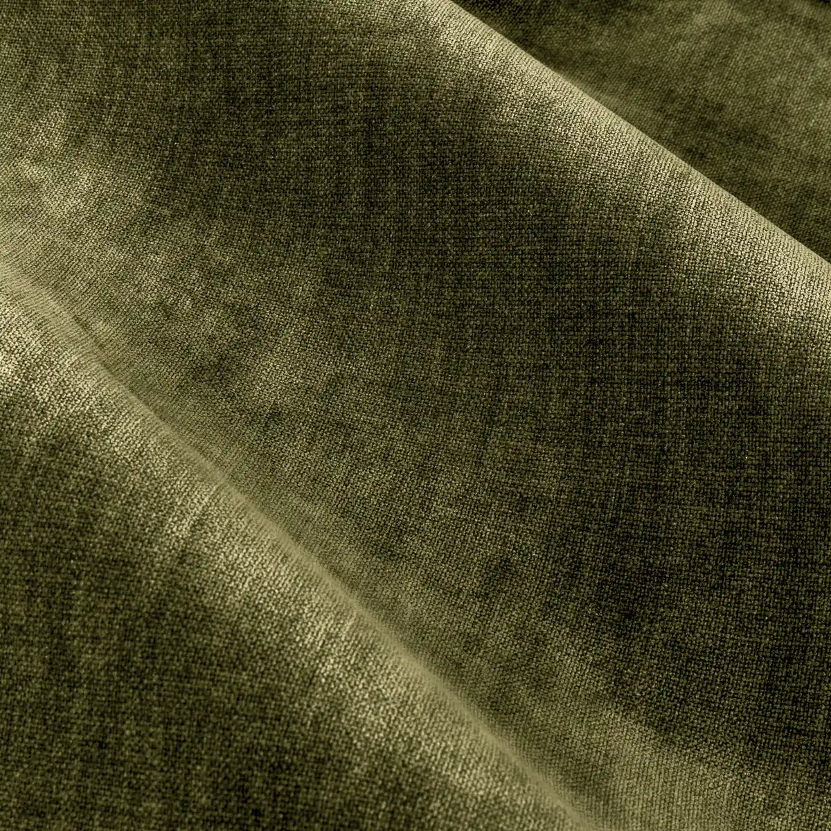 Heavy Lined Olive Velvet Chenille Pencil Pleat Curtains - additional product view 4