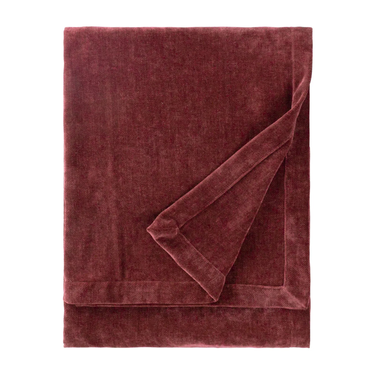 Heavy Chenille Velvet Throw Beetroot - image 2