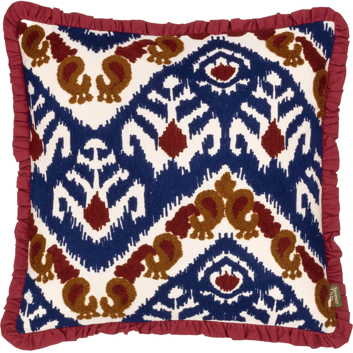 Henderson 100% Cotton Ruby / Gold Cushion Cover or Filled Cushion 45cm x 45cm - additional product view 2