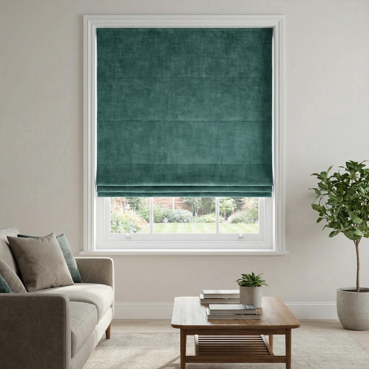 Lille Made to Measure Roman Blind Peacock