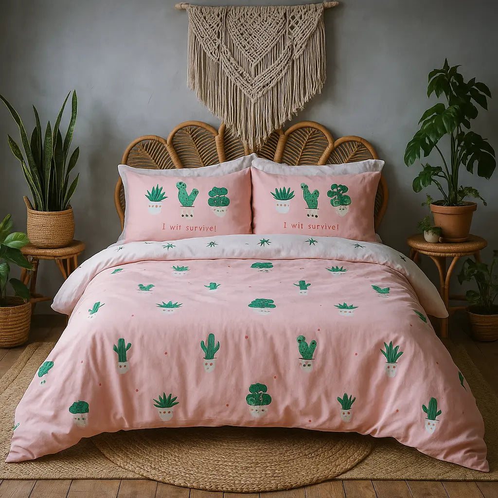 So Soft I Will Survive Pink Duvet Cover Set by Rapport Home