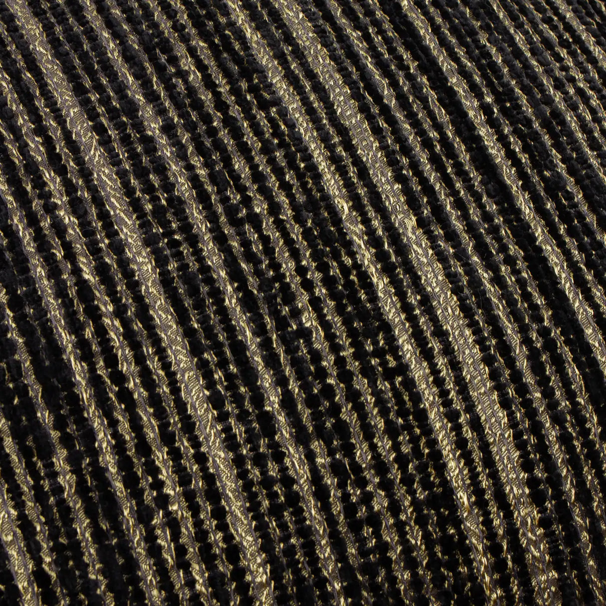 Jupiter Chenille Jacquard Cushion Cover Black/Gold 50 x 50cm - image 4