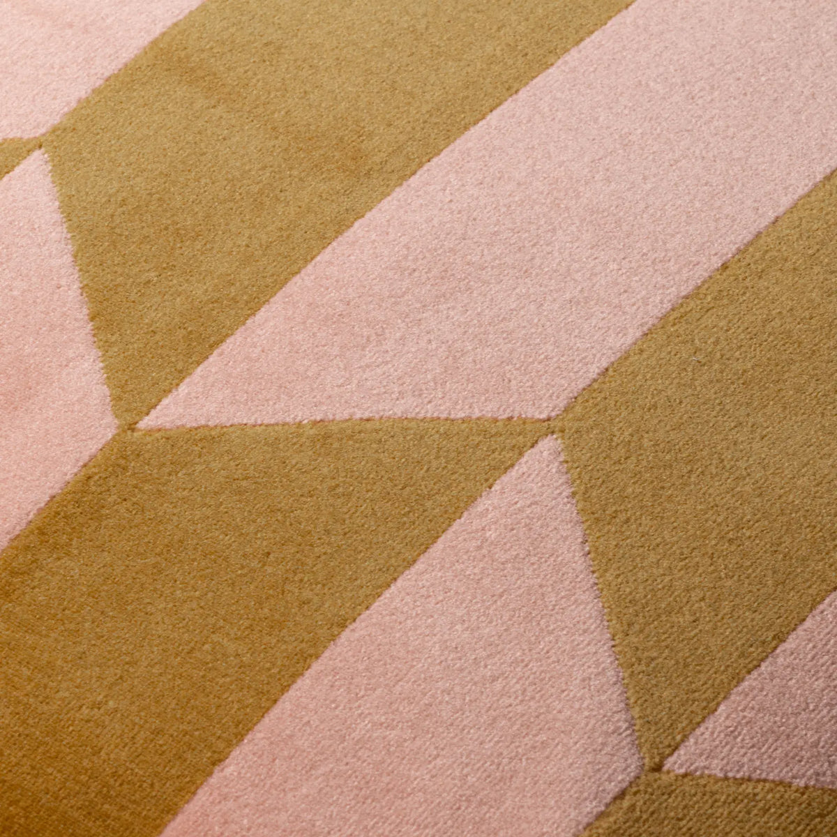Kalho Geometric Velvet Pink + Ochre Cushion Cover 45cm x 45cm - additional product view 4