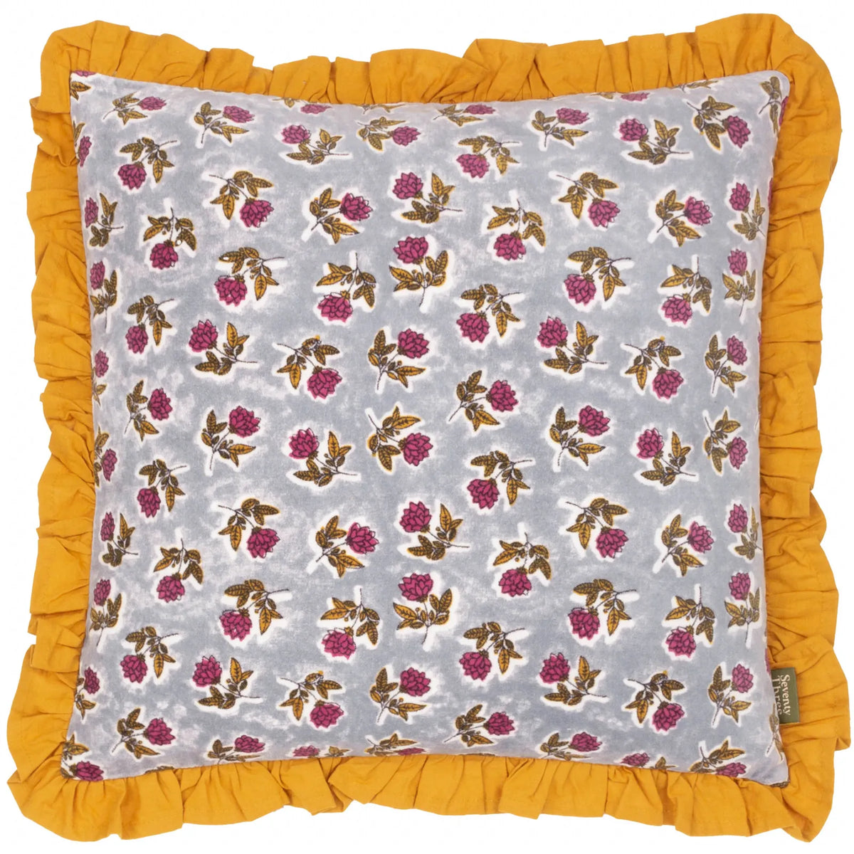 Kemble 100% Cotton Delph Blue / Gold Cushion Cover or Filled Cushion 45cm x 45cm - additional product view 2