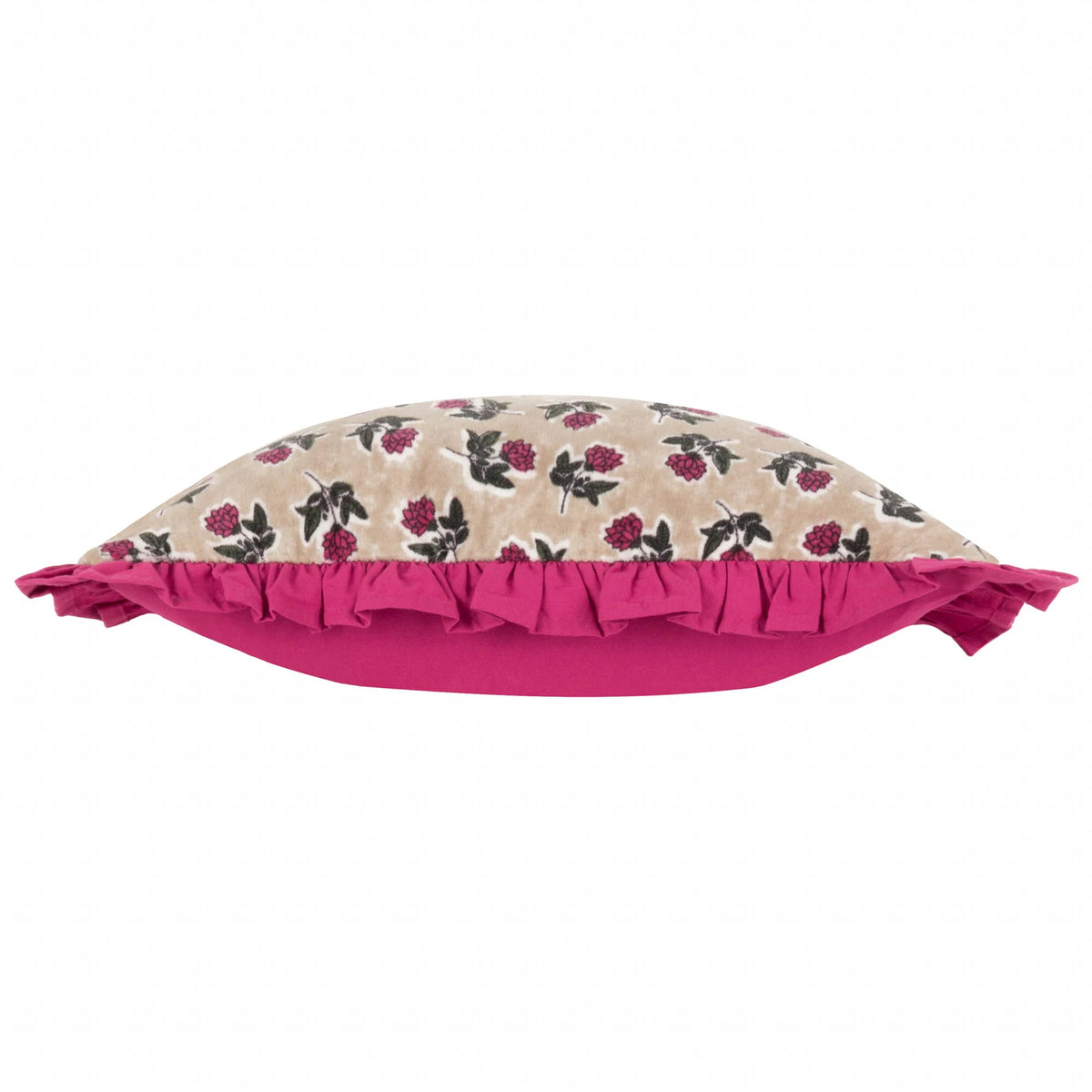 Kemble 100% Cotton Violet / Cerise Cushion Cover or Filled Cushion 45cm x 45cm - additional product view 4