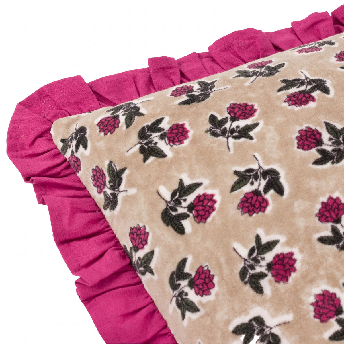 Kemble 100% Cotton Violet / Cerise Cushion Cover or Filled Cushion 45cm x 45cm - additional product view 5