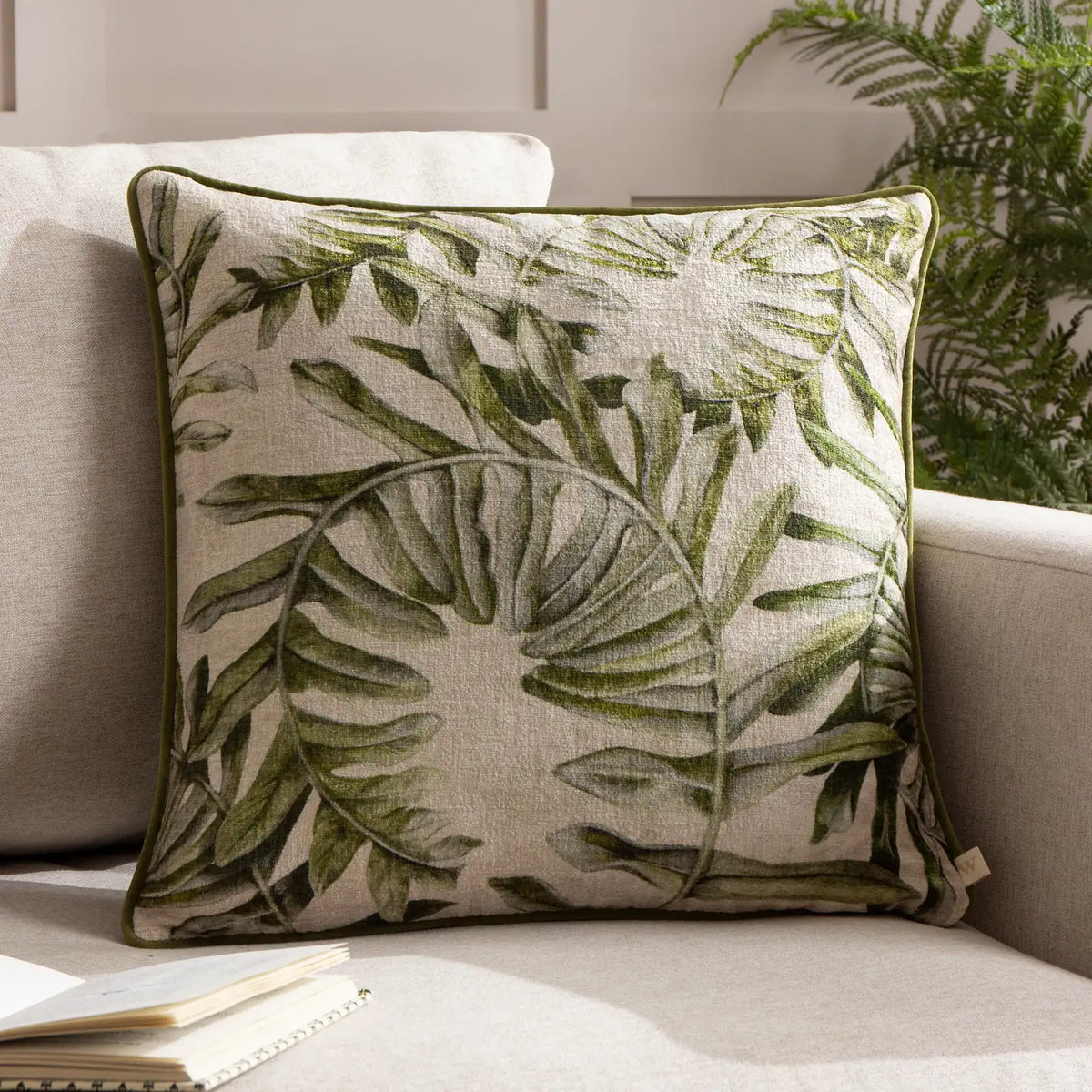 Kielder Forest Velvet Sherwood Cushion Cover 43cm x 43cm - additional product view 1