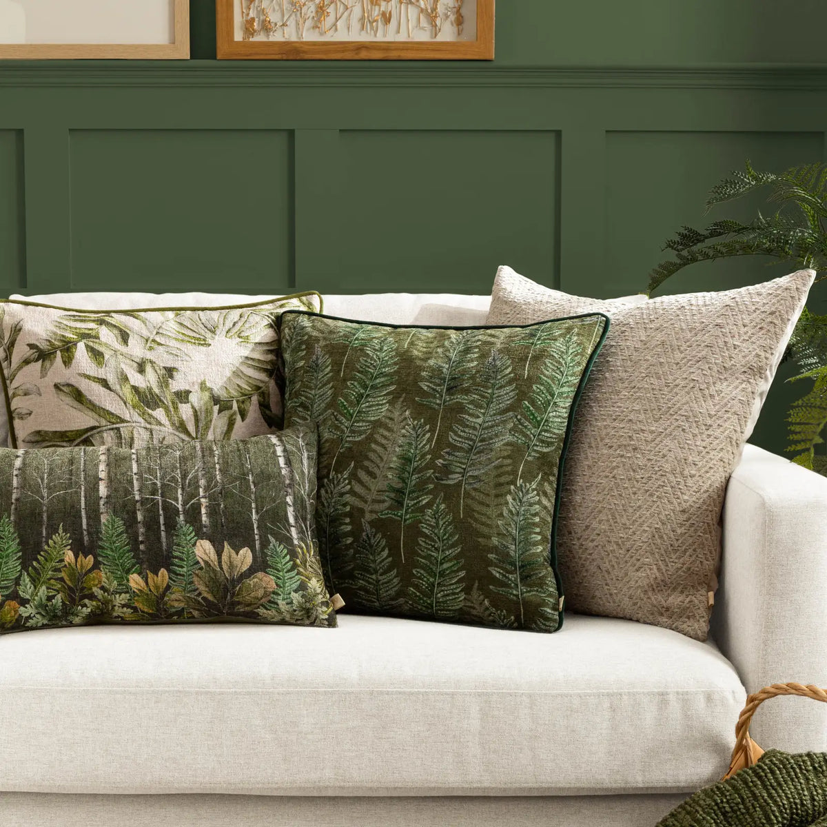 Kielder Forest Velvet Sherwood Cushion Cover 43cm x 43cm - additional product view 6