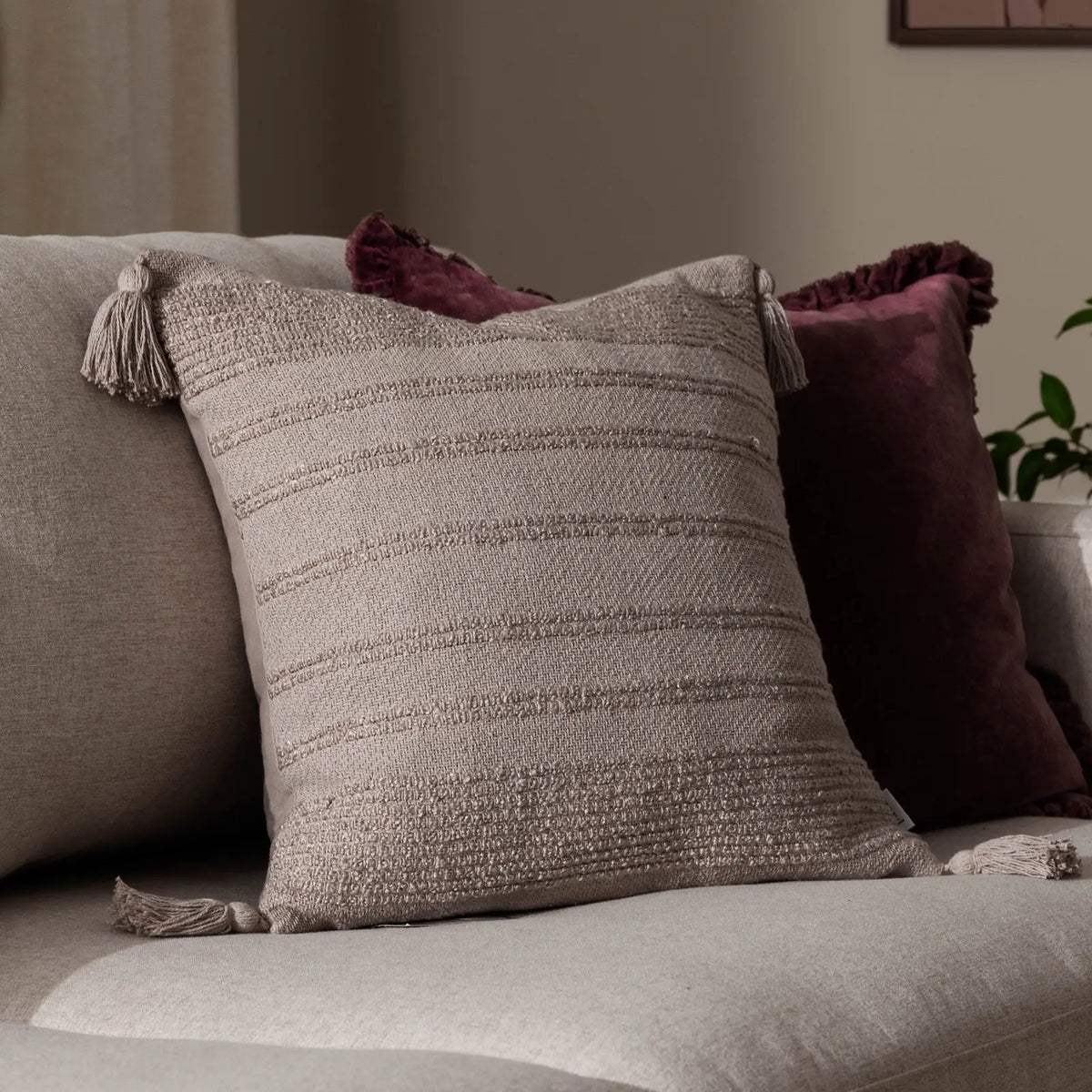 Larch Stone Cushion Cover or Filled Cushion 45cm x 45cm - additional product view 1
