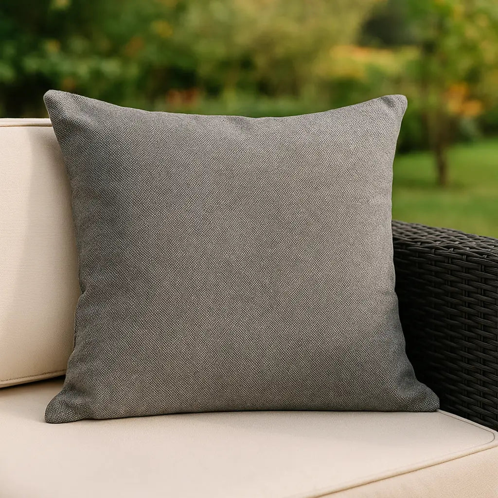 Large Grey Outdoor Cushion Cover 22" x 22" (55cm x 55cm) by Alan Symonds