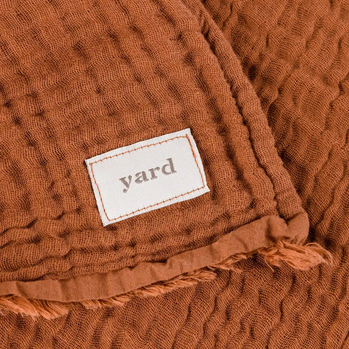 Lark Muslin Pecan 100% Cotton Throw Blanket 130cm x 180cm - additional product view 3