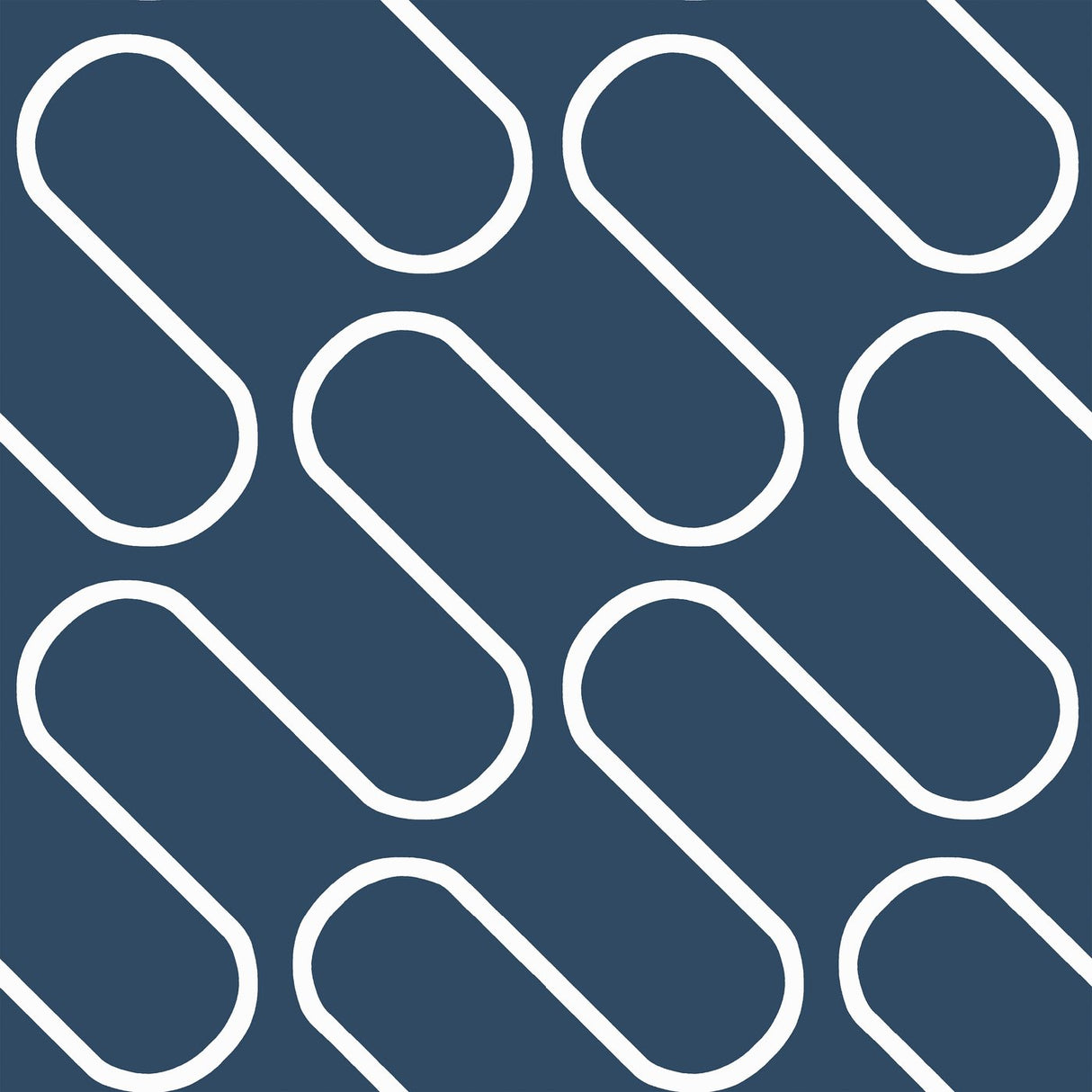 Catherine Lansfield Linear Curve Geometric Wallpaper Navy Blue