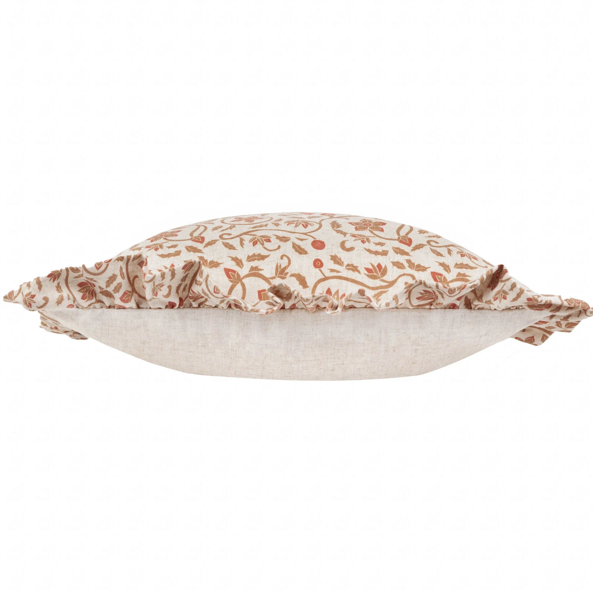 Linen Filigree Linen / Ochre Cushion Cover or Filled Cushion 50cm x 50cm - additional product view 4