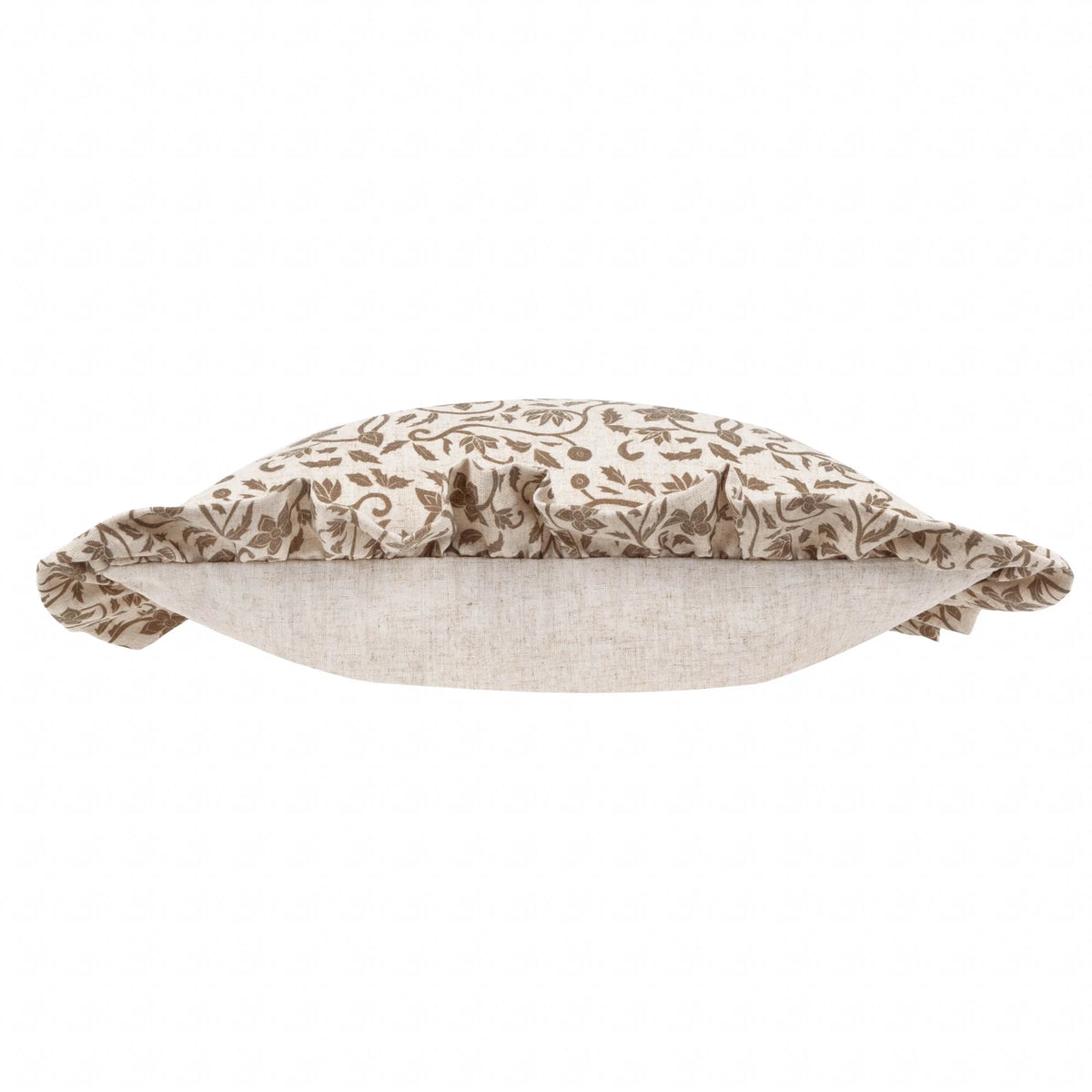 Linen Filigree Linen / Olive Cushion Cover or Filled Cushion 50cm x 50cm - additional product view 4