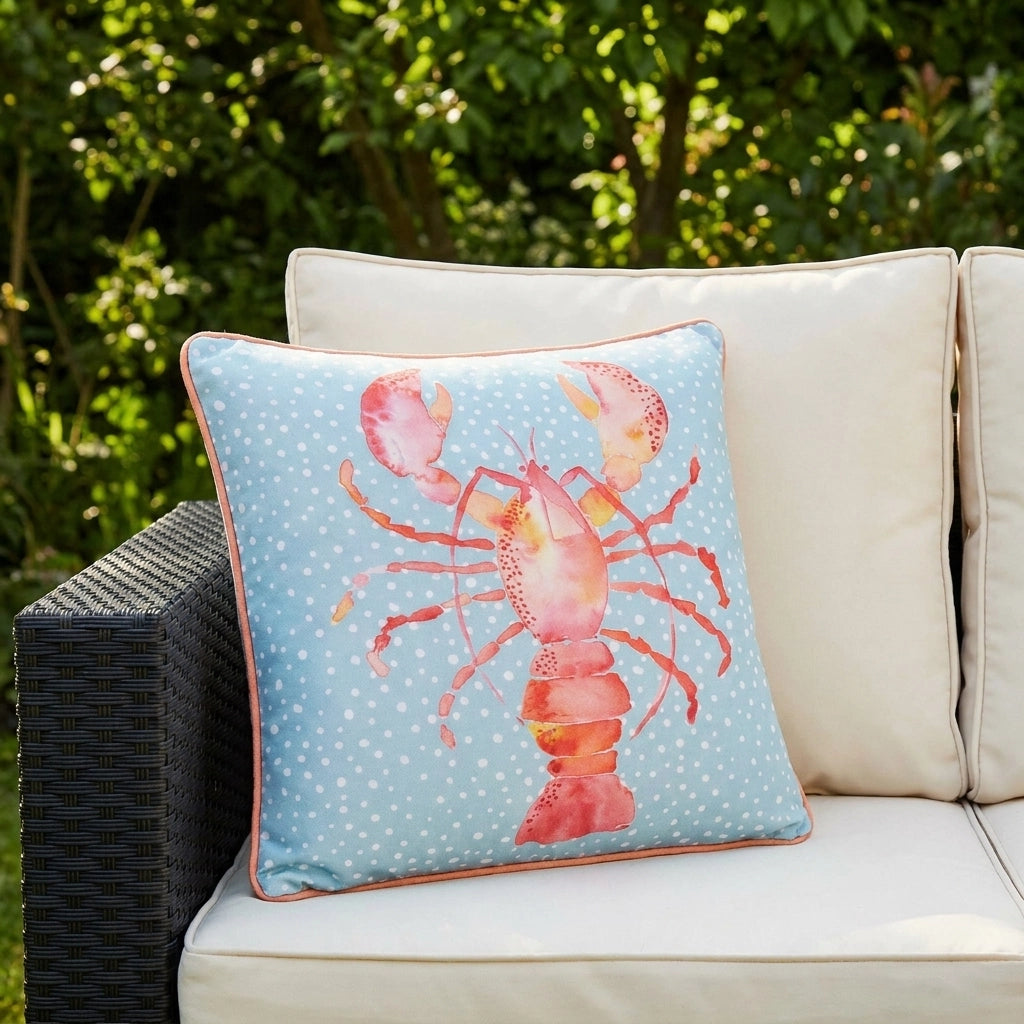 Lobster Outdoor Cushion Cover 43cm x 43cm 1