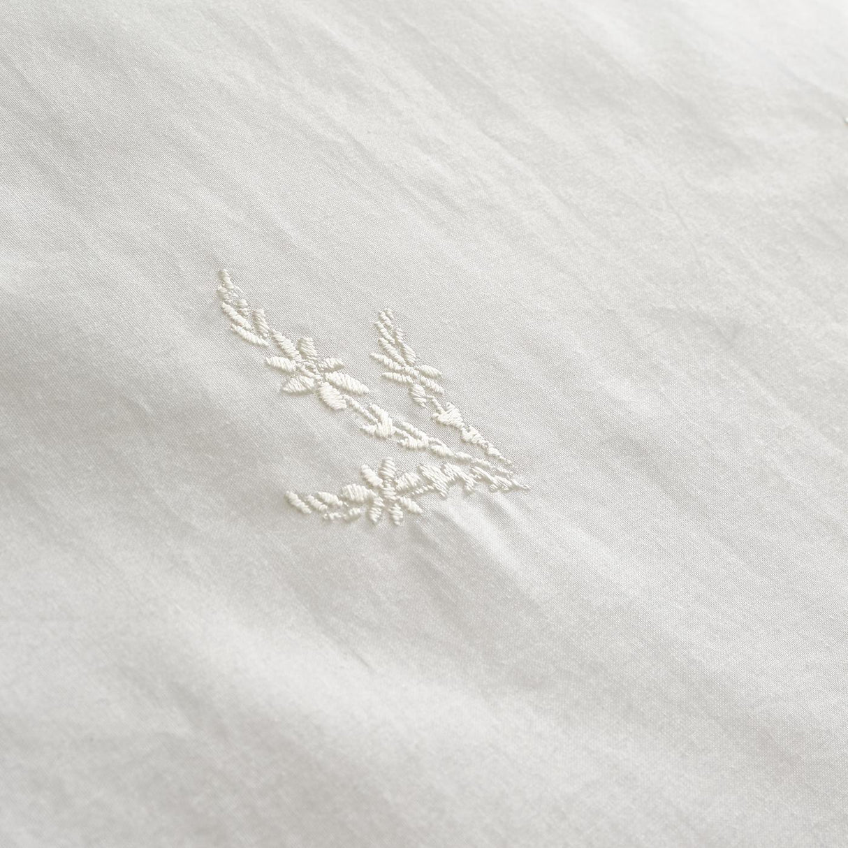 Bianca Lottie Floral Embroidery 180 Thread Count Cotton Oxford Pillowcase White