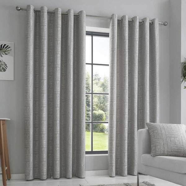 Lowe Eyelet Curtains Charcoal 90" x 72" - Ideal