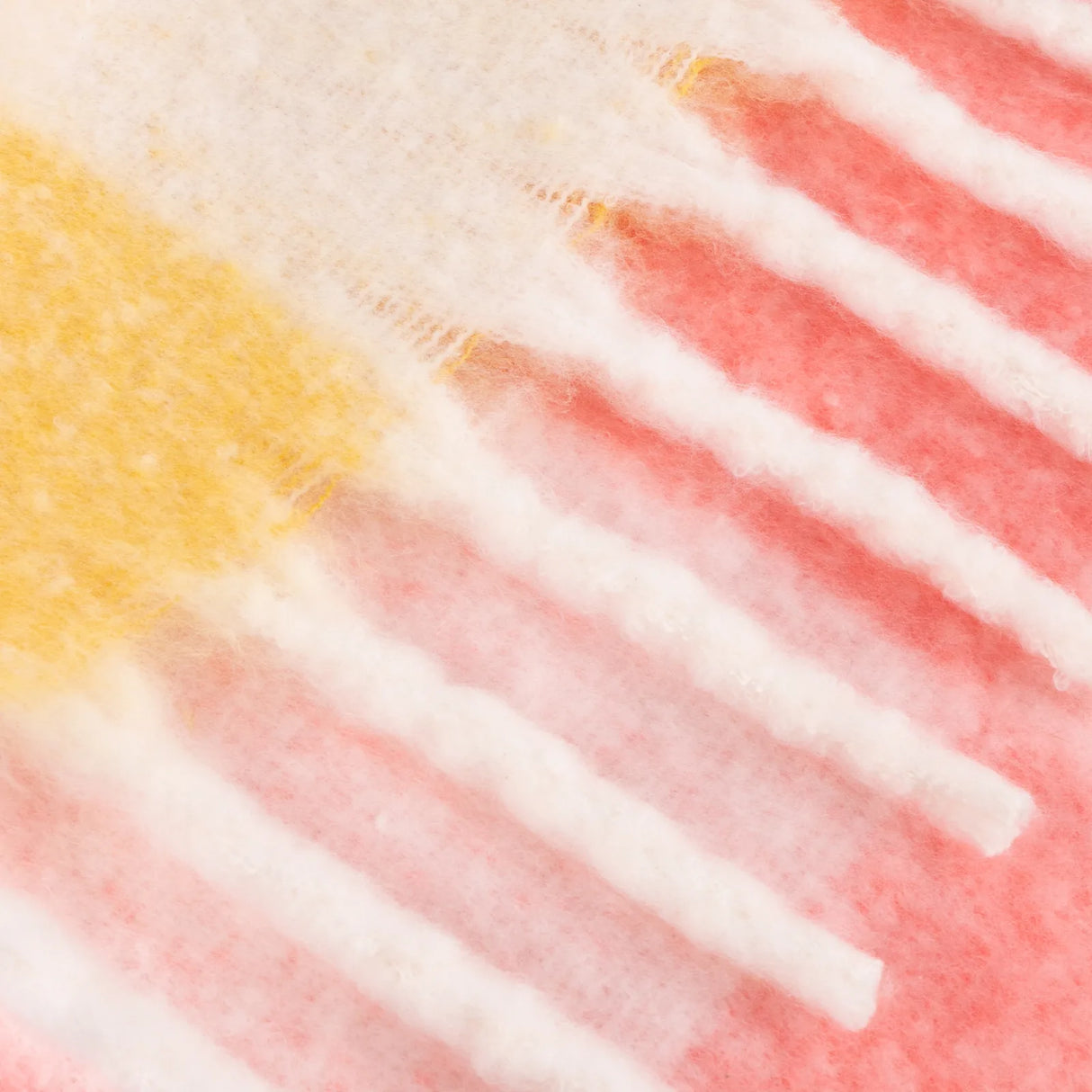 Maisie Checked Tasselled Throw Citrus Blush 130 x 180cm - image 4