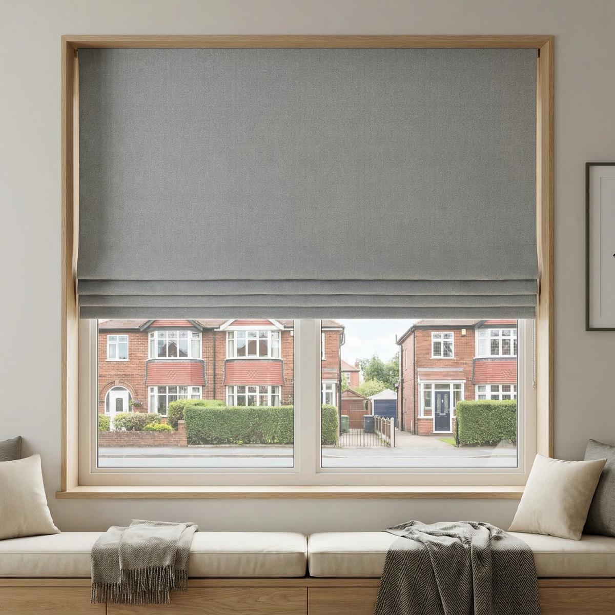 Malaga Made to Measure Roman Blind Silver