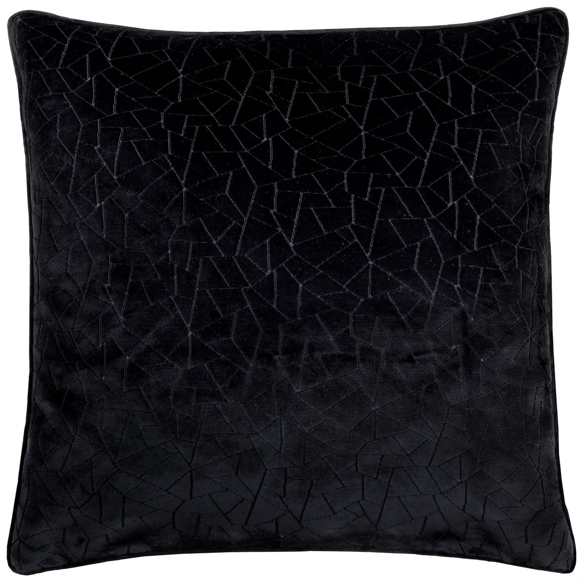 Malans Velvet Black Cushion Cover or Filled Cushion 45cm x 45cm - additional product view 2