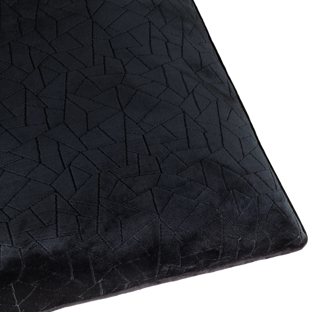 Malans Velvet Black Cushion Cover or Filled Cushion 45cm x 45cm - additional product view 5