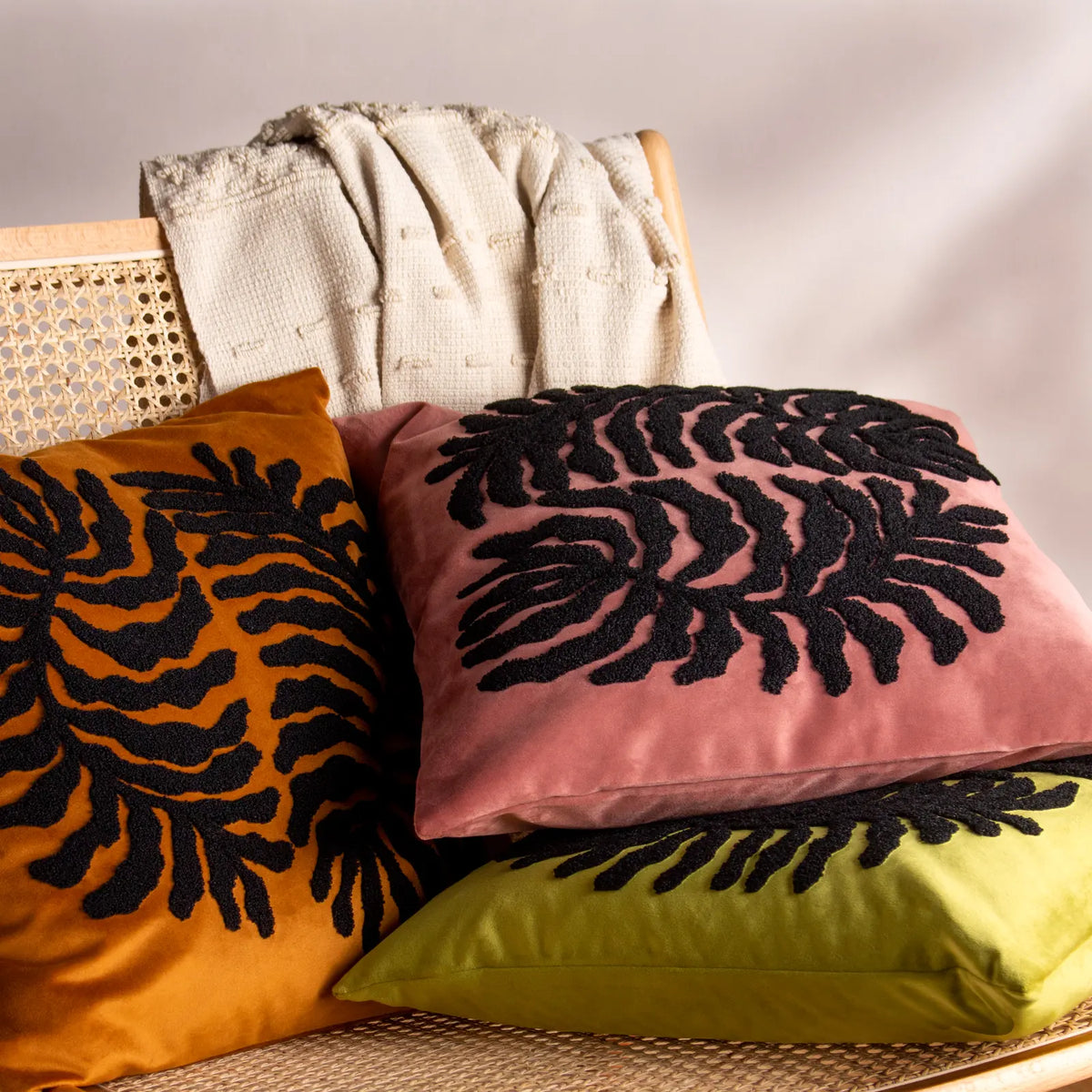 Maldive Velvet Brown Cushion Cover 45cm x 45cm - additional product view 5