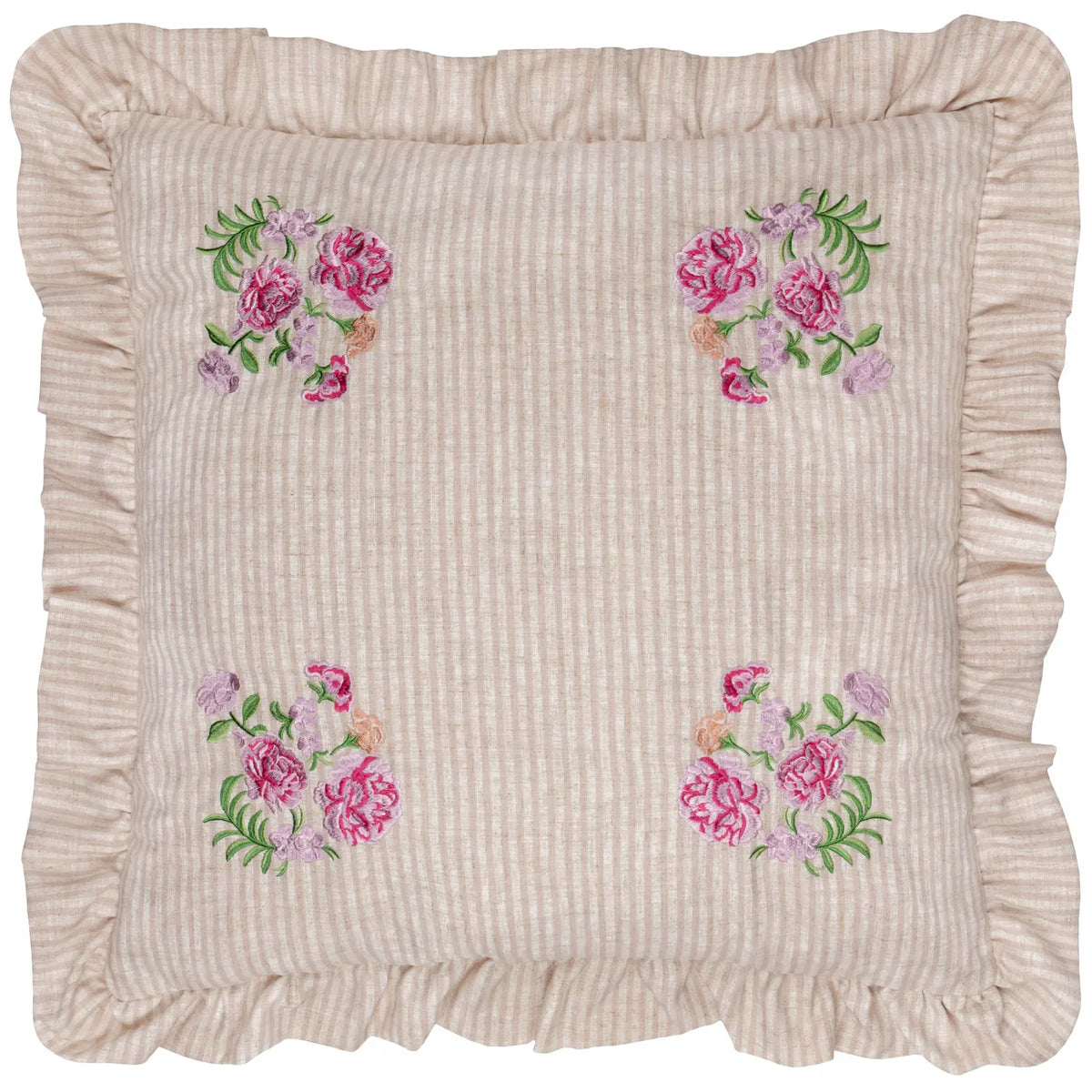 Martha Ruffle Pink Cushion Cover or Filled Cushion 50cm x 50cm - additional product view 2