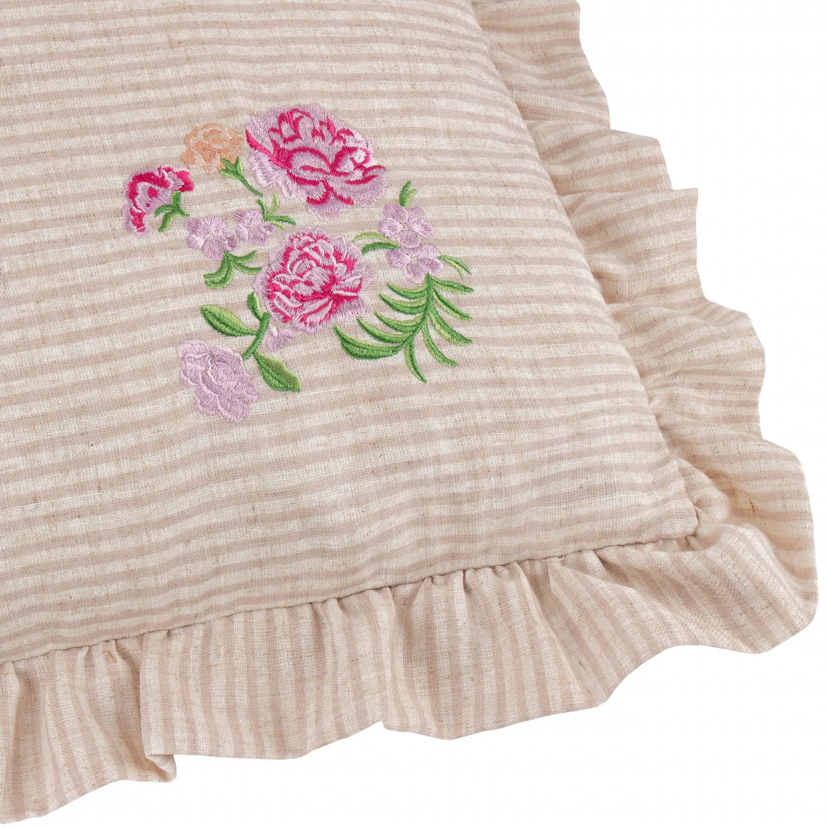 Martha Ruffle Pink Cushion Cover or Filled Cushion 50cm x 50cm - additional product view 5