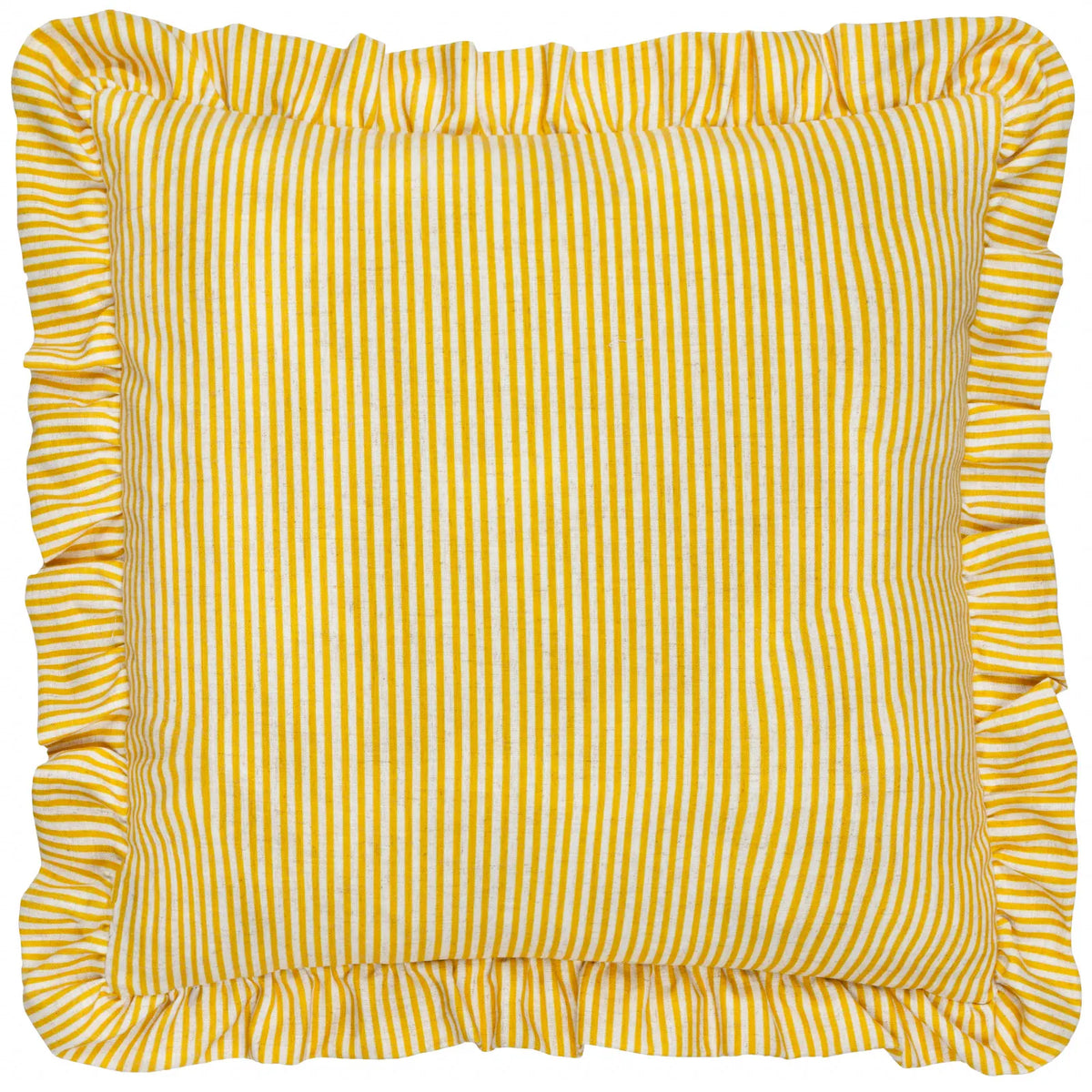 Martha Ruffle Yellow Cushion Cover or Filled Cushion 50cm x 50cm - additional product view 3
