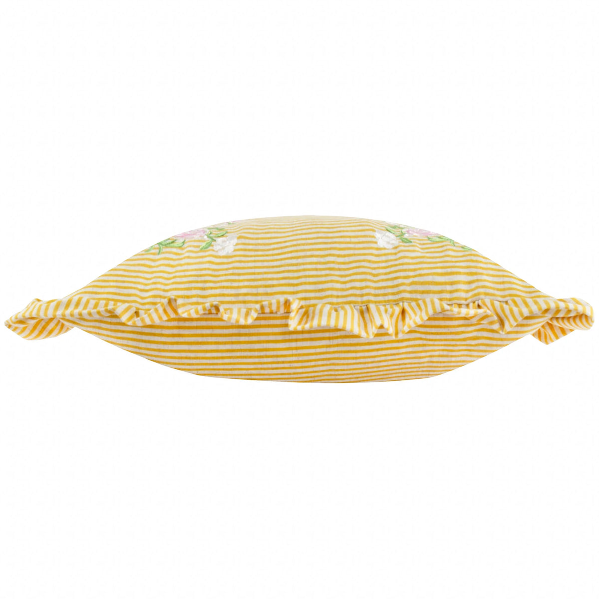 Martha Ruffle Yellow Cushion Cover or Filled Cushion 50cm x 50cm - additional product view 4