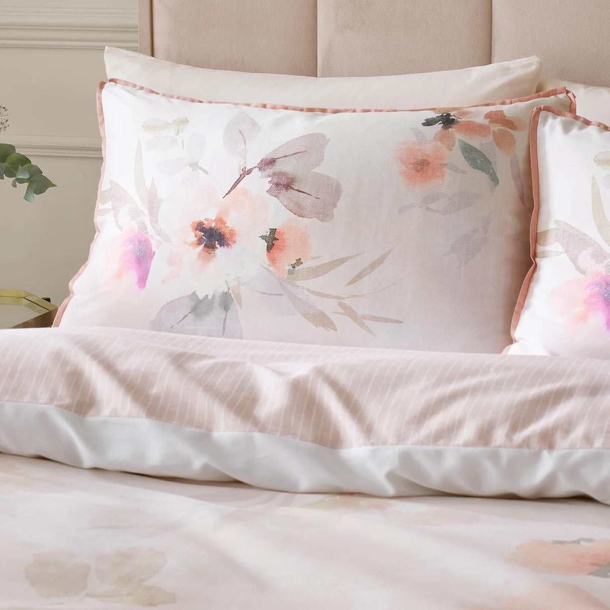 Soiree Mia Floral Blooms 100% Cotton 200 Thread Count Duvet Cover Set 4