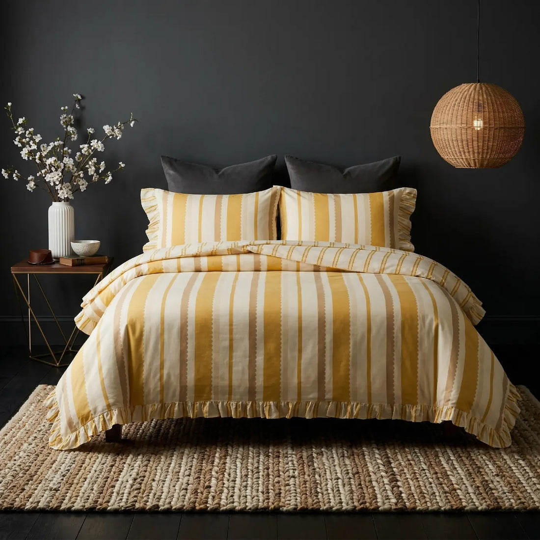 Maya Yellow Duvet Cover Bedding Set