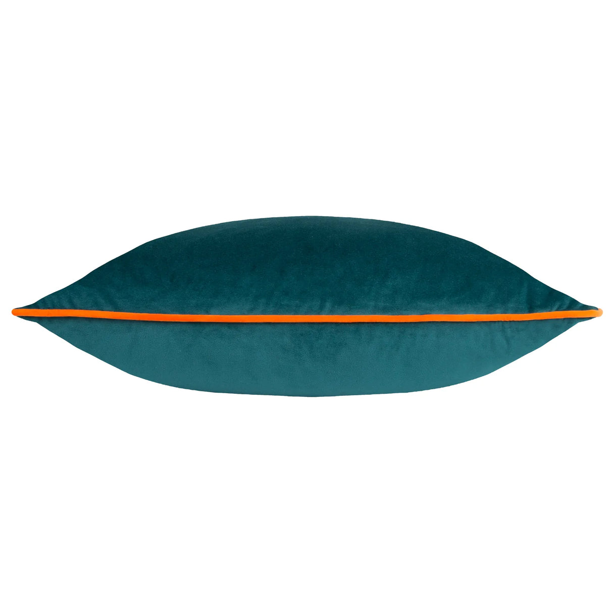 Meridian Velvet Cushion Cover Teal/Clementine 45 x 45cm - image 3