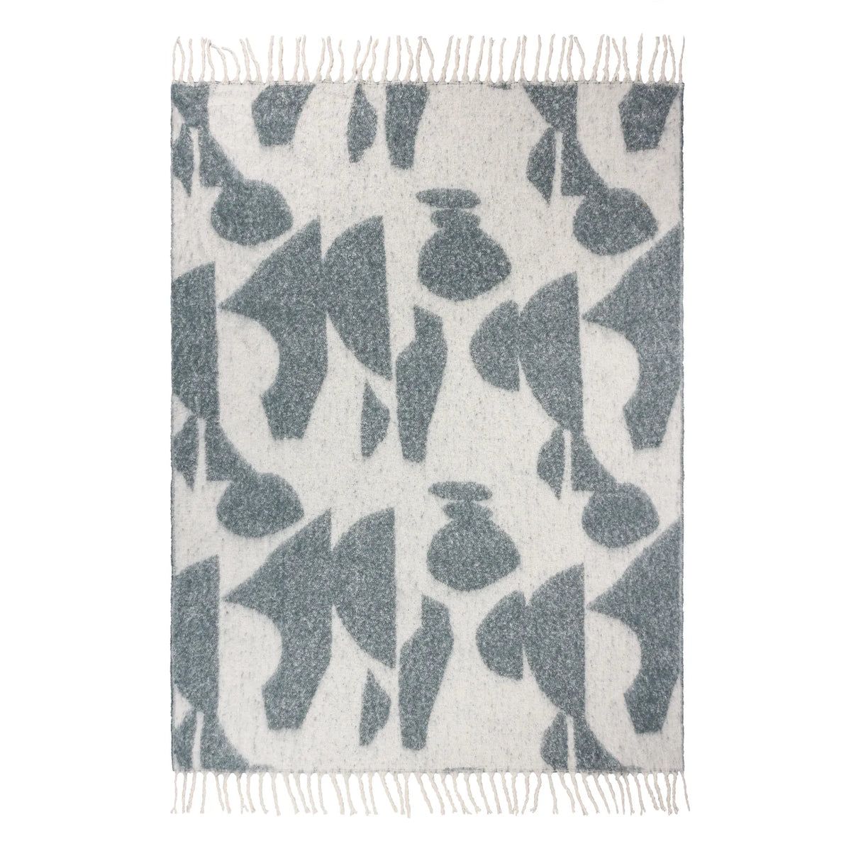 Meta Abstract Woven Tasselled Dusk Throw Blanket 130cm x 180cm - additional product view 4