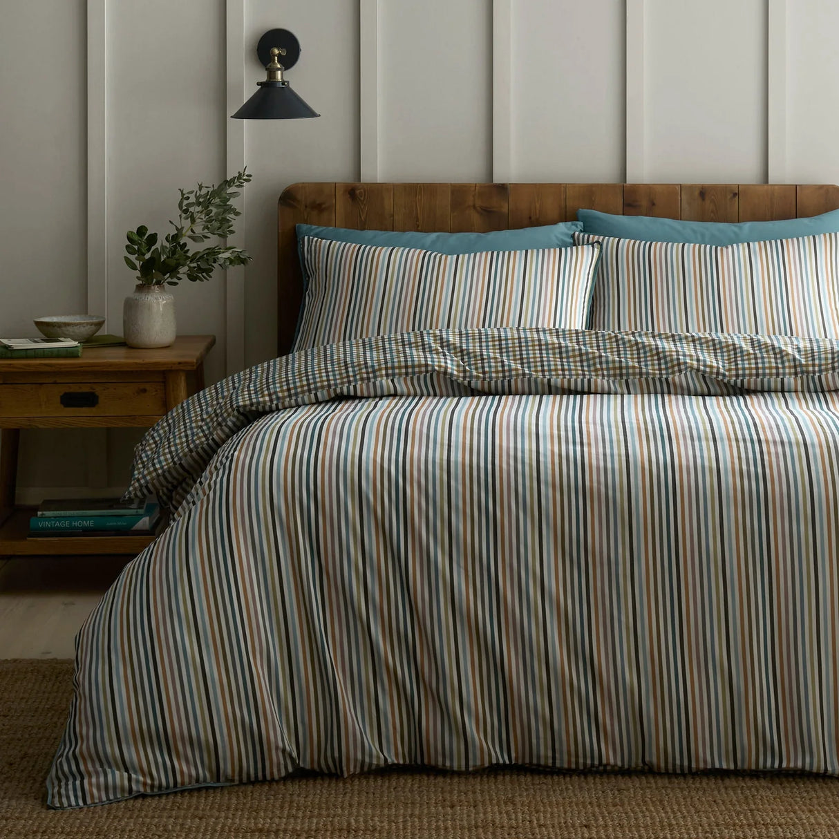 Micro Check Green 100% Cotton Duvet Cover Set - product image 4