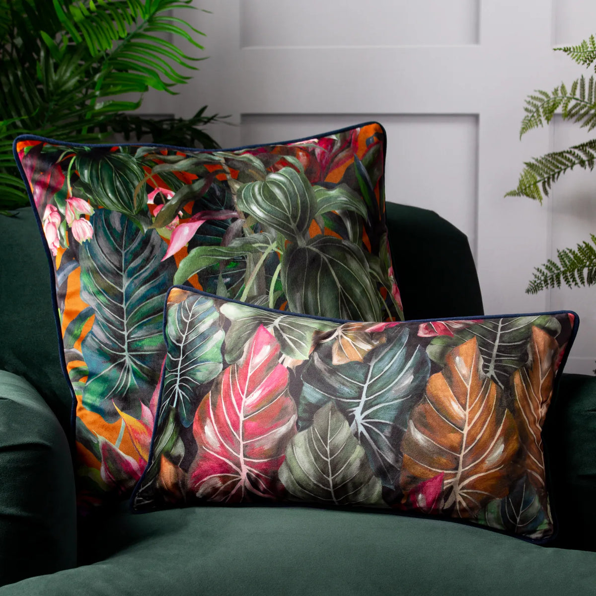 Mogori Leafage Velvet Autumn Cushion Cover 30cm x 50cm - additional product view 3