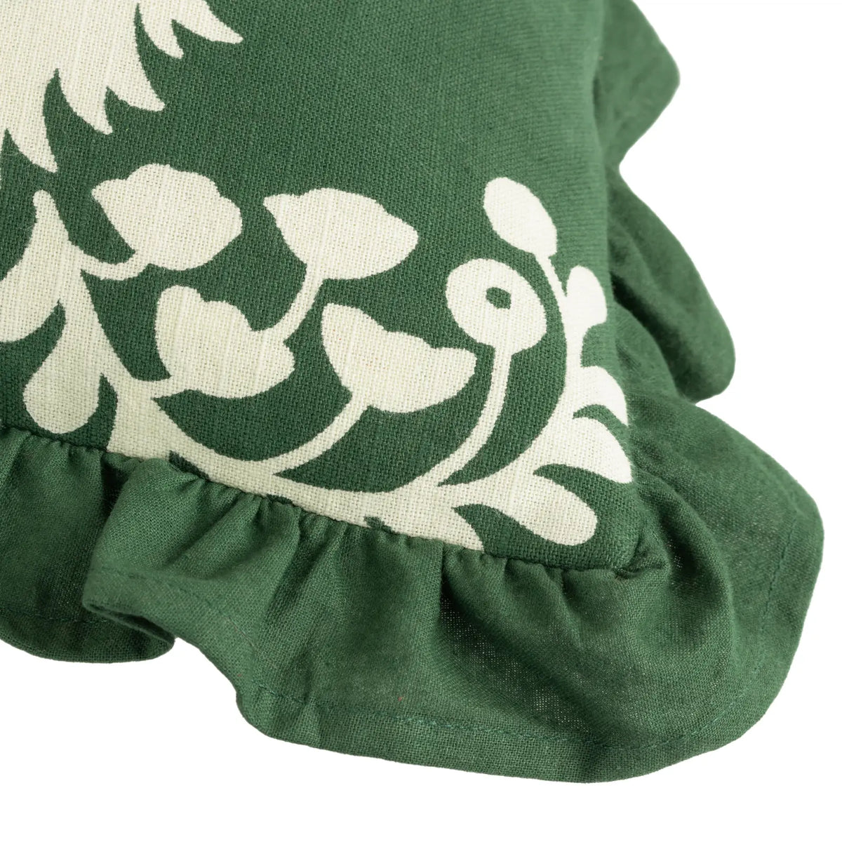 Montrose 100% Cotton Bottle Green Cushion Cover 50cm x 50cm - additional product view 5