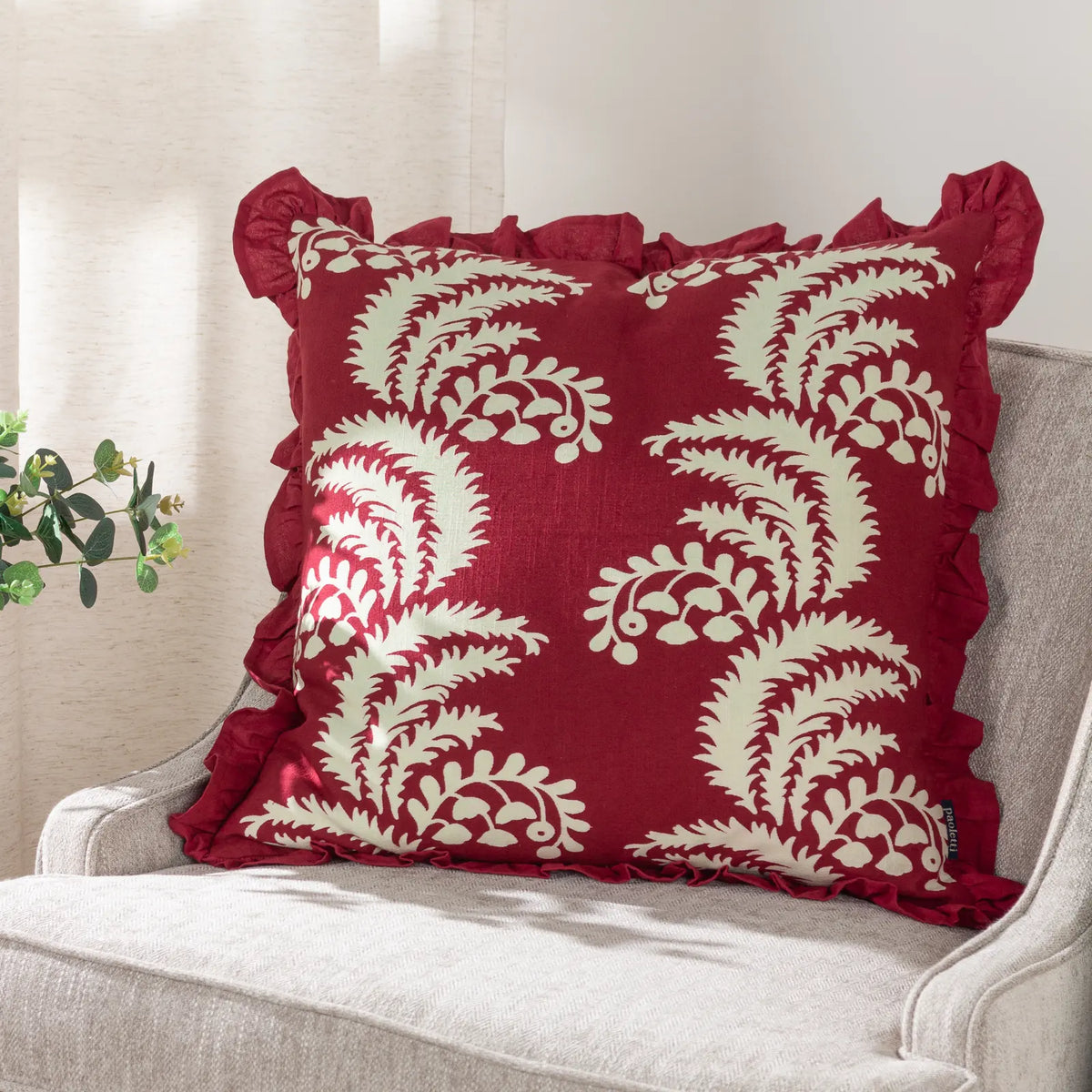 Montrose 100% Cotton Redcurrent Cushion Cover 50cm x 50cm - additional product view 1