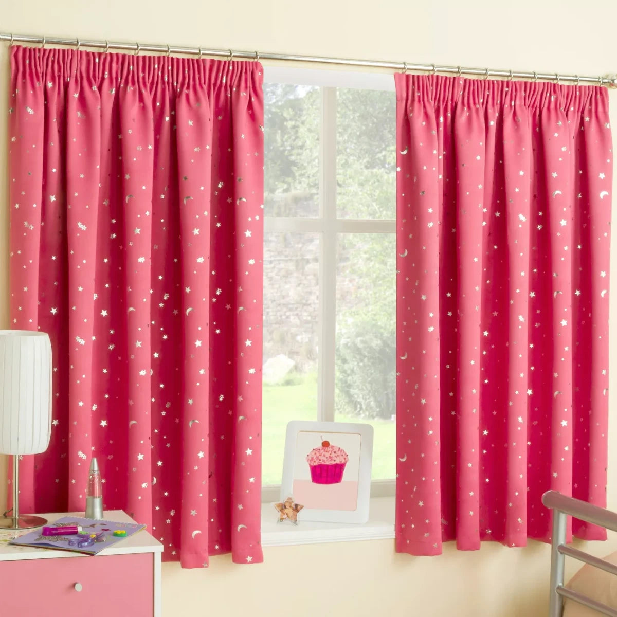 Moonlight Lined Tape Top Pencil Pleat Curtains by Enhanced Living